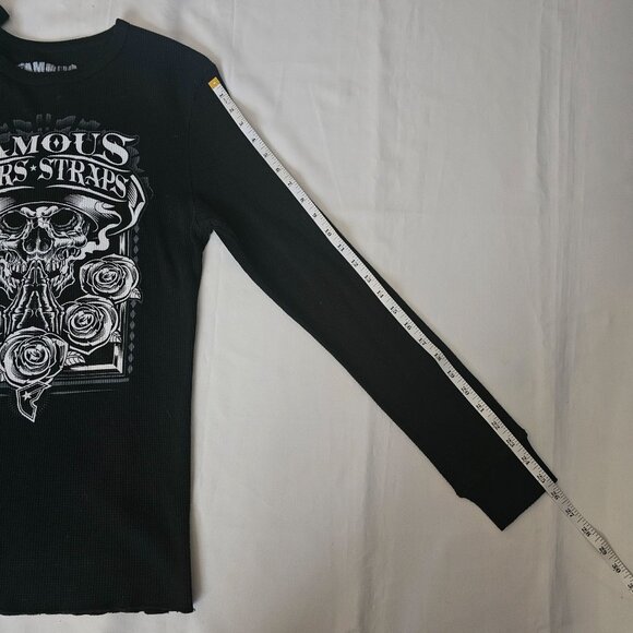 Famous Stars And Straps Men's Streetwear Black Long Sleeve Shirt Size Medium - Picture 8 of 9